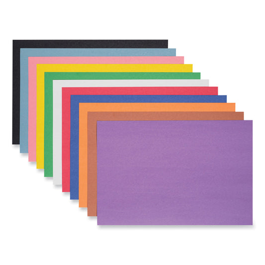 Prang SunWorks Construction Paper Smart-Stack, 50 lb Text Weight, 12 x 18, Assorted, 150/Pack (6526)