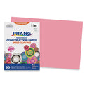 Prang SunWorks Construction Paper, 50 lb Text Weight, 12 x 18, Pink, 50/Pack (7007)