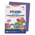 Prang SunWorks Construction Paper, 50 lb Text Weight, 9 x 12, Violet, 50/Pack (7203)