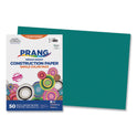 Prang SunWorks Construction Paper, 50 lb Text Weight, 12 x 18, Turquoise, 50/Pack (7707)