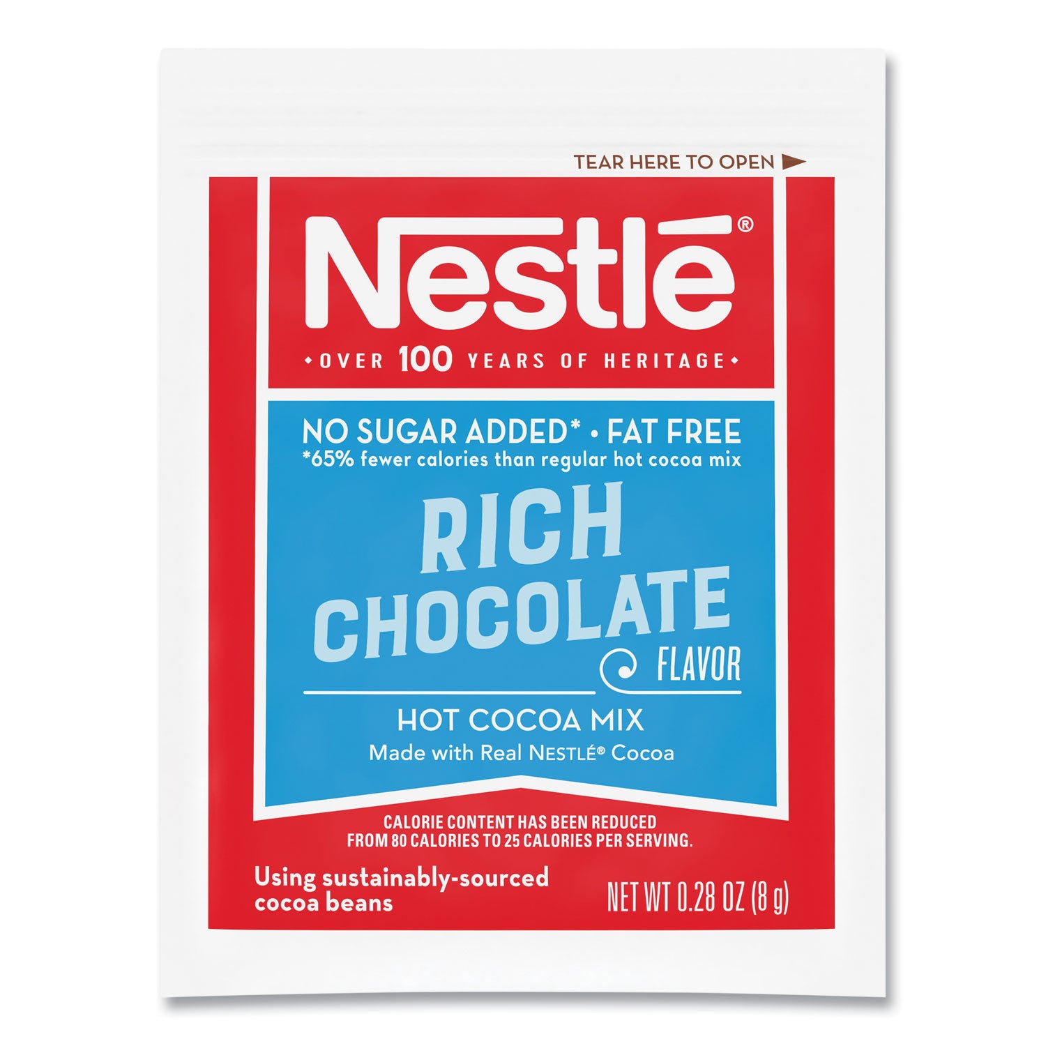 Nestle Hot Cocoa Mix, Rich Chocolate, 0.28 oz Packet, 30 Packets/Box, 6 Boxes/Carton (61411CT)