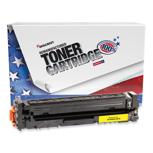 AbilityOne 7510016941792 Remanufactured CF402X (201X) High-Yield Toner, 2,300 Page-Yield, Yellow