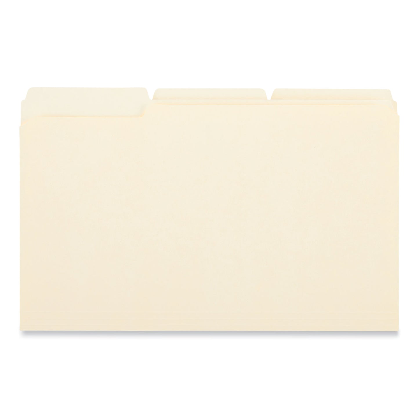 Universal Double-Ply Top Tab Manila File Folders, 1/3-Cut Tabs: Assorted, Legal Size, 0.75" Expansion, Manila, 100/Box (16123)