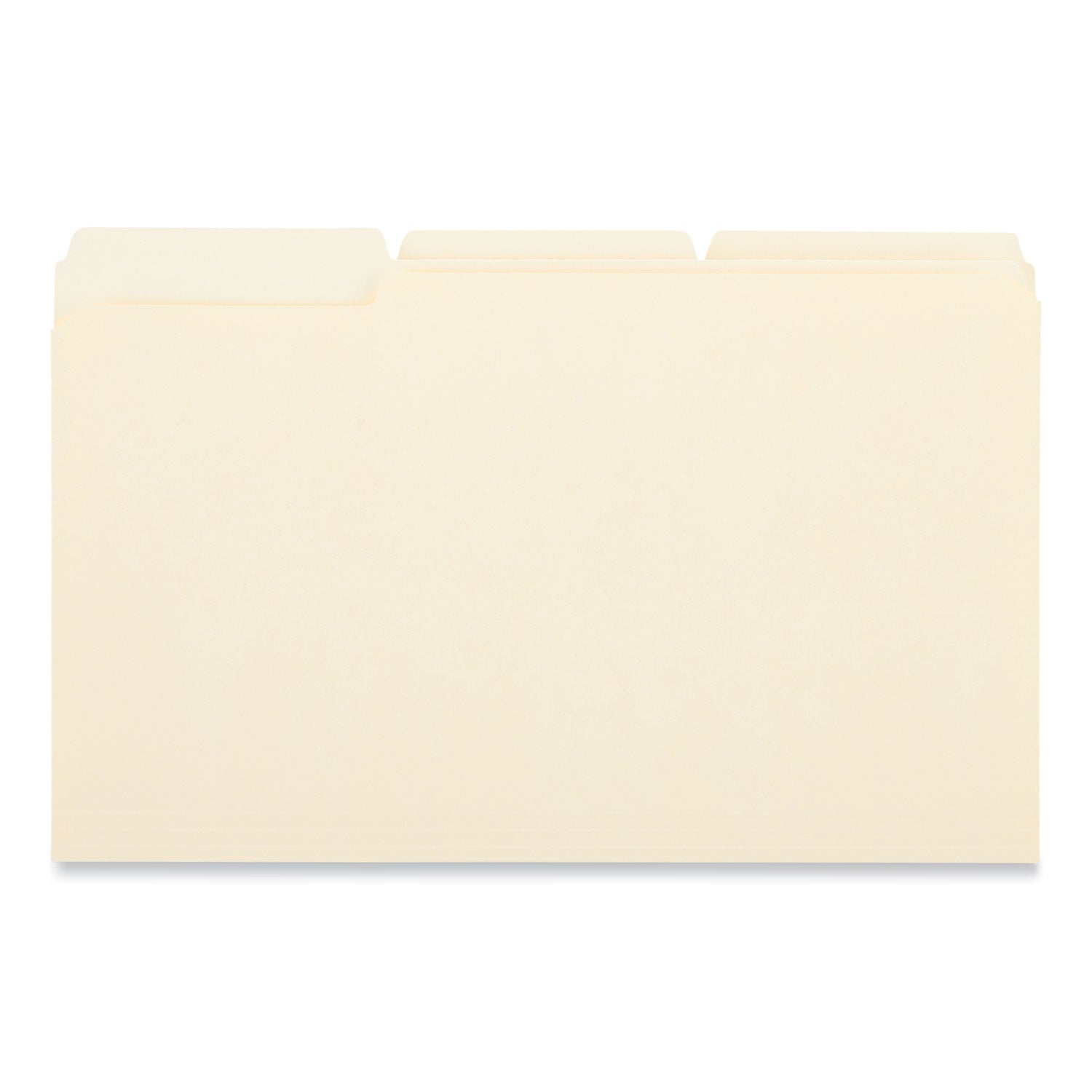 Universal Double-Ply Top Tab Manila File Folders, 1/3-Cut Tabs: Assorted, Legal Size, 0.75" Expansion, Manila, 100/Box (16123)