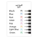 uni-ball Signo 207 Gel Pen, Retractable, Medium 0.7 mm, Black Ink, Smoke/Black Barrel, 4/Pack (33960PP)