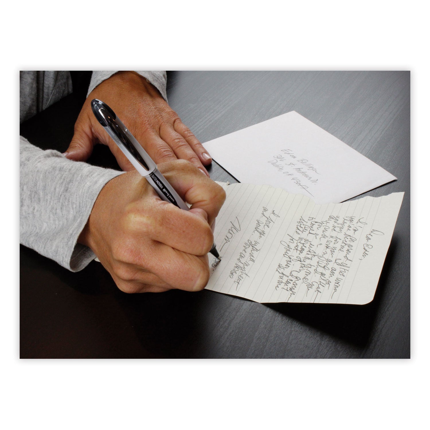 uni-ball Refill for Vision Elite Roller Ball Pens, Bold Conical Tip, Black Ink, 2/Pack (61233PP)