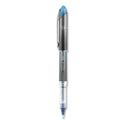 uni-ball VISION ELITE BLX Series Hybrid Gel Pen, Stick, Extra-Fine 0.5 mm, Blue-Infused Black Ink, Gray/Blue/Clear Barrel (69020)