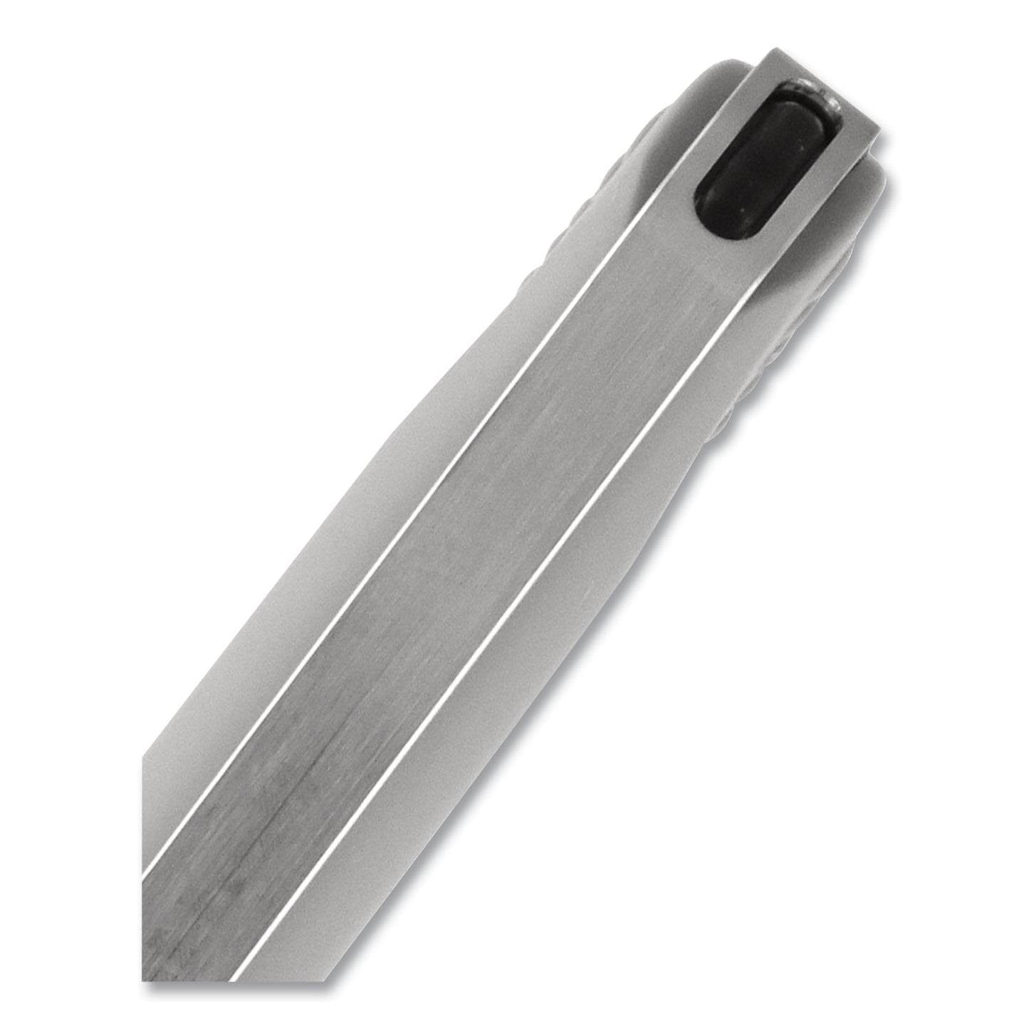 uni-ball VISION Needle Roller Ball Pen, Stick, Fine 0.7 mm, Black Ink, Gray/Clear/Black Barrel, Dozen (1734903)