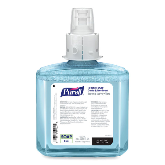 PURELL HEALTHY SOAP Gentle and Free Foam Refill, For ES4 Dispensers, Fragrance-Free, 1,200 mL, 2/Carton (507202)