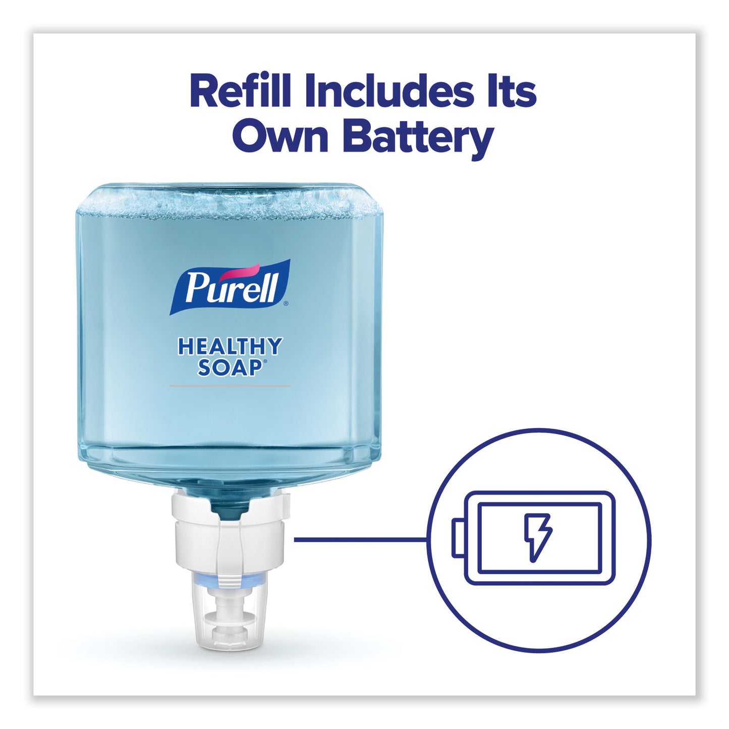 PURELL HEALTHY SOAP Gentle and Free Foam Refill, For ES8 Dispensers, Fragrance-Free, 1,200 mL, 2/Carton (777202)