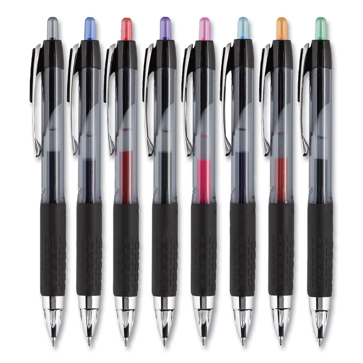 uni-ball Signo 207 Gel Pen, Retractable, Medium 0.7 mm, Assorted Ink and Barrel Colors, 8/Pack (40110)