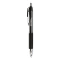 uni-ball Signo 207 Gel Pen, Retractable, Bold 1 mm, Black Ink, Smoke/Black Barrel, Dozen (1790895)