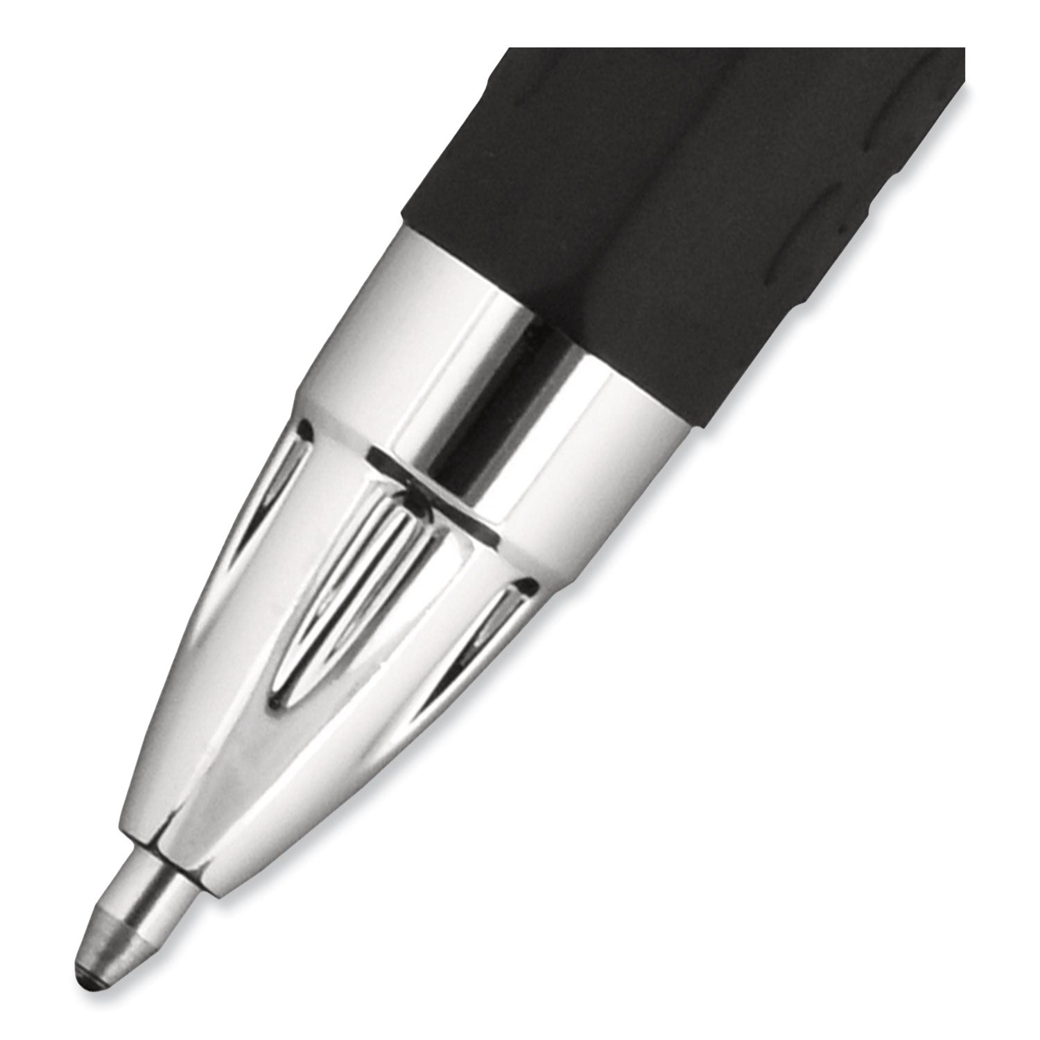 uni-ball Signo 207 Gel Pen, Retractable, Bold 1 mm, Black Ink, Smoke/Black Barrel, Dozen (1790895)