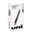 uni-ball Signo 207 Gel Pen, Retractable, Bold 1 mm, Blue Ink, Smoke/Black/Blue Barrel, Dozen (1790896)