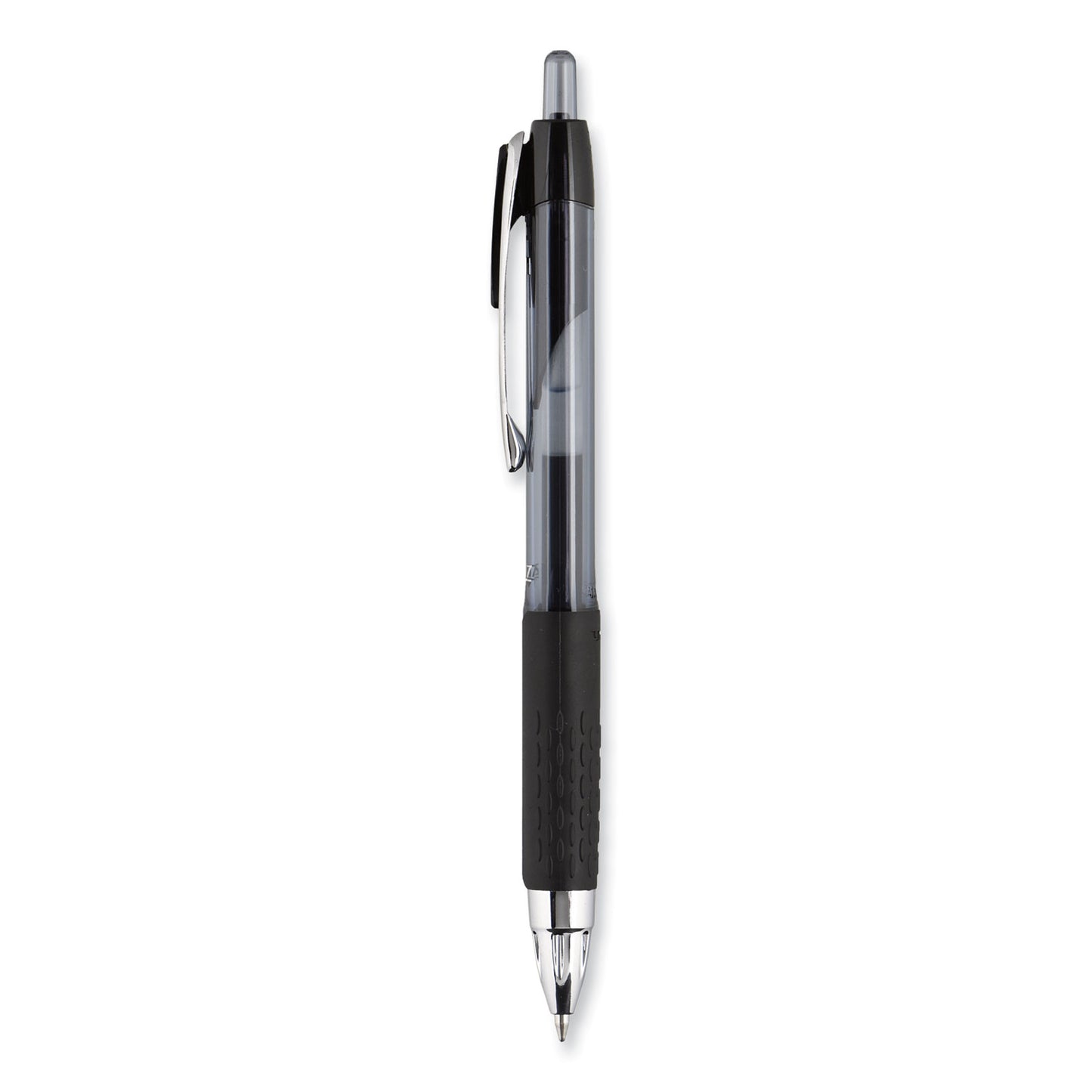 uni-ball 207 Signo Gel Ultra Micro Gel Pen, Retractable, Extra-Fine 0.38 mm, Black Ink, Clear/Black Barrel (1790922)