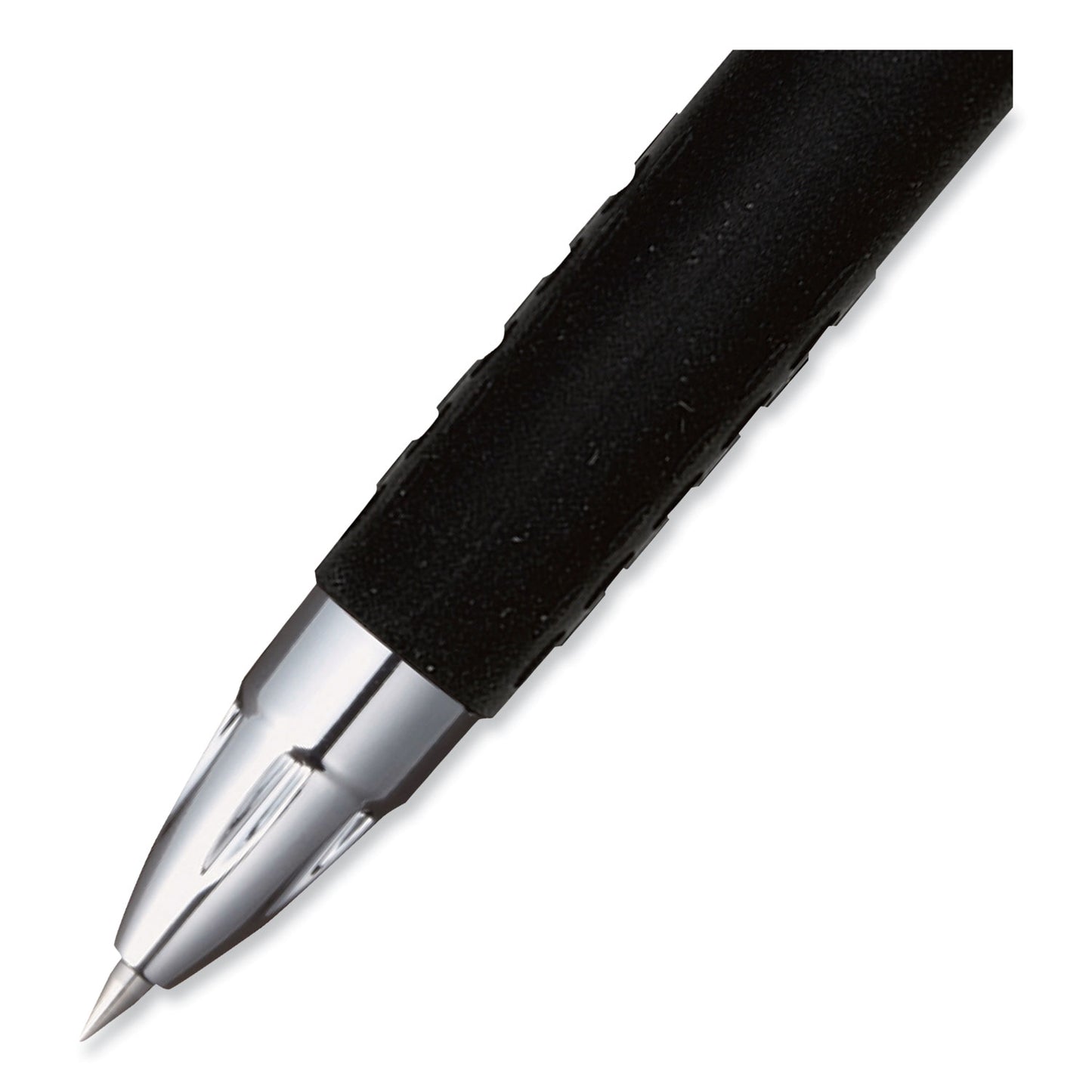 uni-ball 207 Signo Gel Ultra Micro Gel Pen, Retractable, Extra-Fine 0.38 mm, Black Ink, Clear/Black Barrel (1790922)