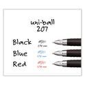 uni-ball 207 Signo Gel Ultra Micro Gel Pen, Retractable, Extra-Fine 0.38 mm, Black Ink, Clear/Black Barrel (1790922)