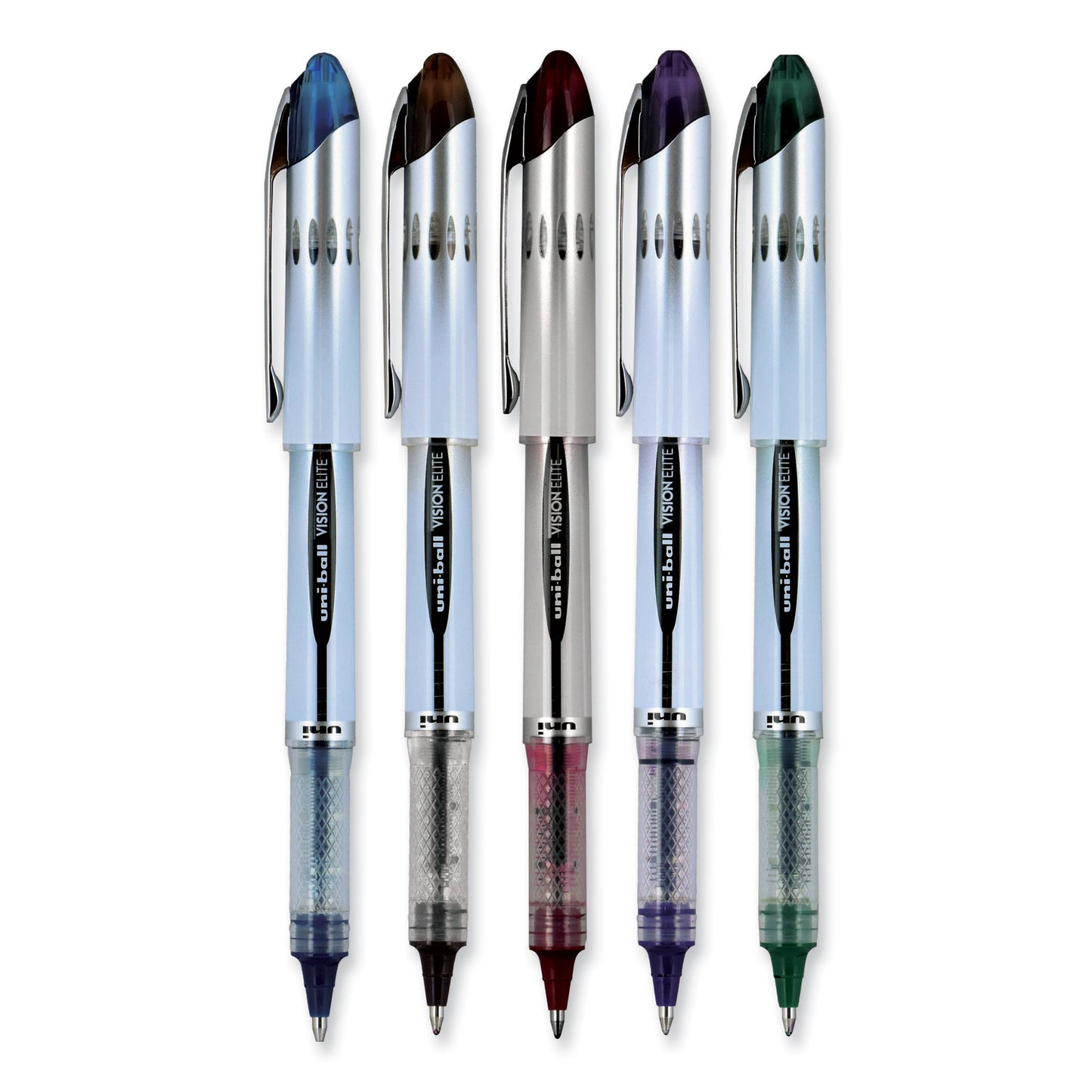 uni-ball VISION ELITE BLX Series Hybrid Gel Pen, Stick, Bold 0.8 mm, Assorted Ink and Barrel Colors, 5/Pack (1832404)
