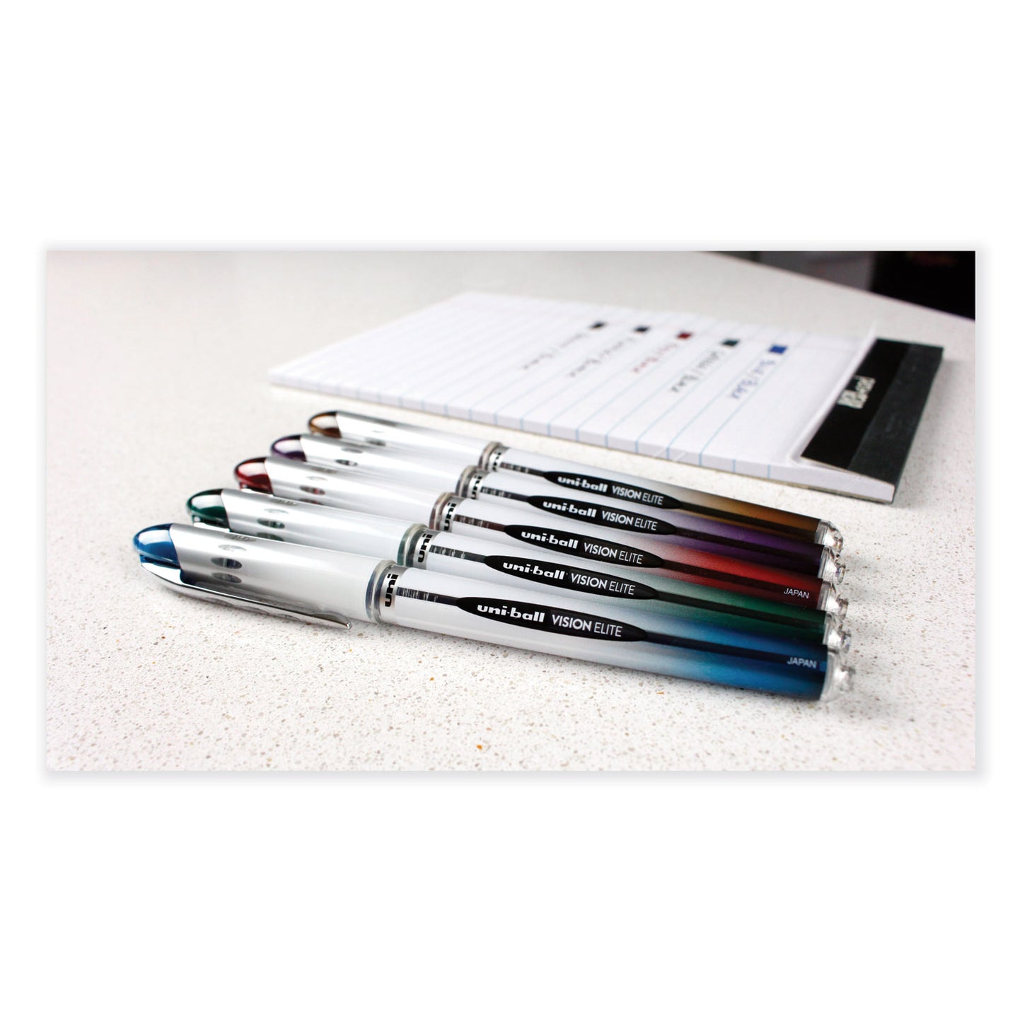 uni-ball VISION ELITE BLX Series Hybrid Gel Pen, Stick, Fine 0.5 mm, Assorted Ink and Barrel Colors, 5/Pack (1832410)