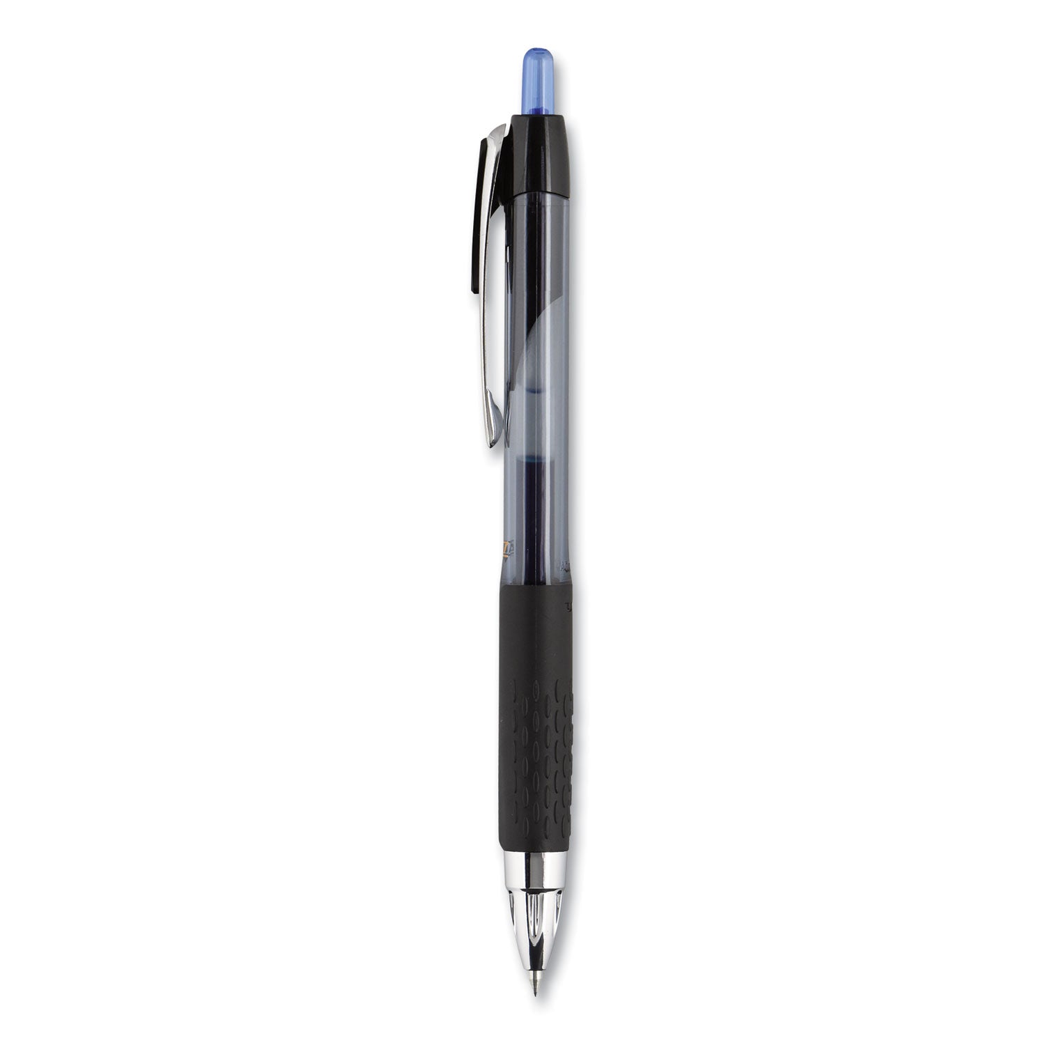 uni-ball Signo 207 Gel Pen, Retractable, Medium 0.7 mm, Blue Ink, Smoke/Black/Blue Barrel, 36/Box (1921064)