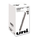 uni-ball VISION Roller Ball Pen, Stick, Fine 0.7 mm, Black Ink, Silver/Black/Clear Barrel, 36/Pack (1921066)