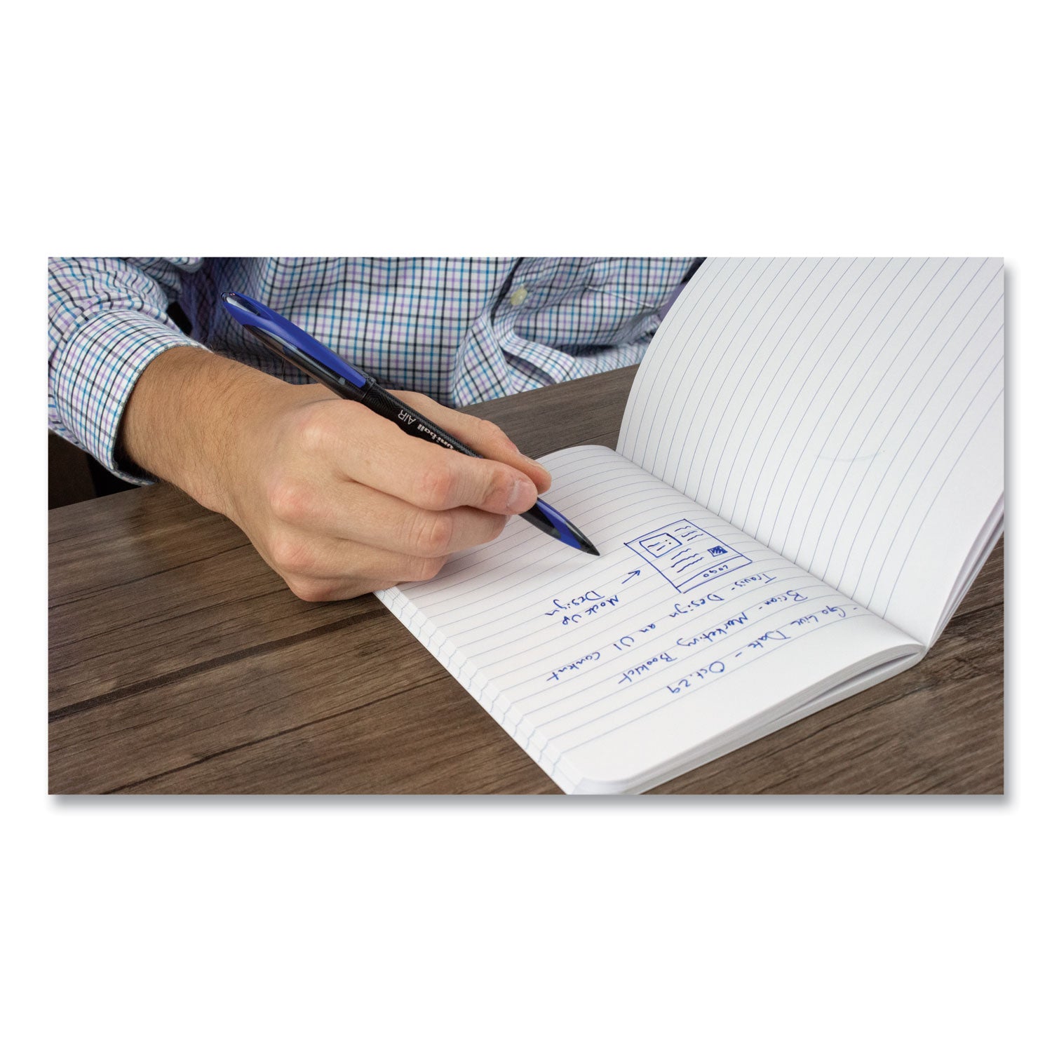 uni-ball AIR Porous Rollerball Pen, Medium 0.7 mm, Black Ink/Barrel, Dozen (1927631)