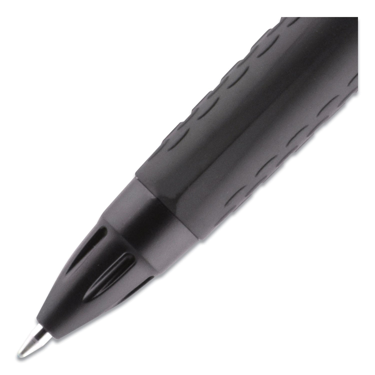 uni-ball 307 Gel Pen, Retractable, Fine 0.5 mm, Blue Ink, Black Barrel, Dozen (1947088)