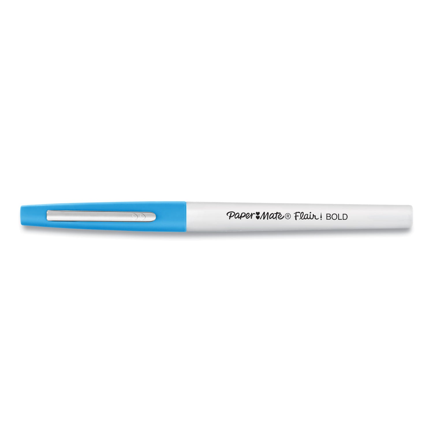 Paper Mate Flair Felt Tip Porous Point Pen, Stick, Bold 1.2 mm, Assorted Ink Colors, White Pearl Barrel, 12/Pack (2125414)