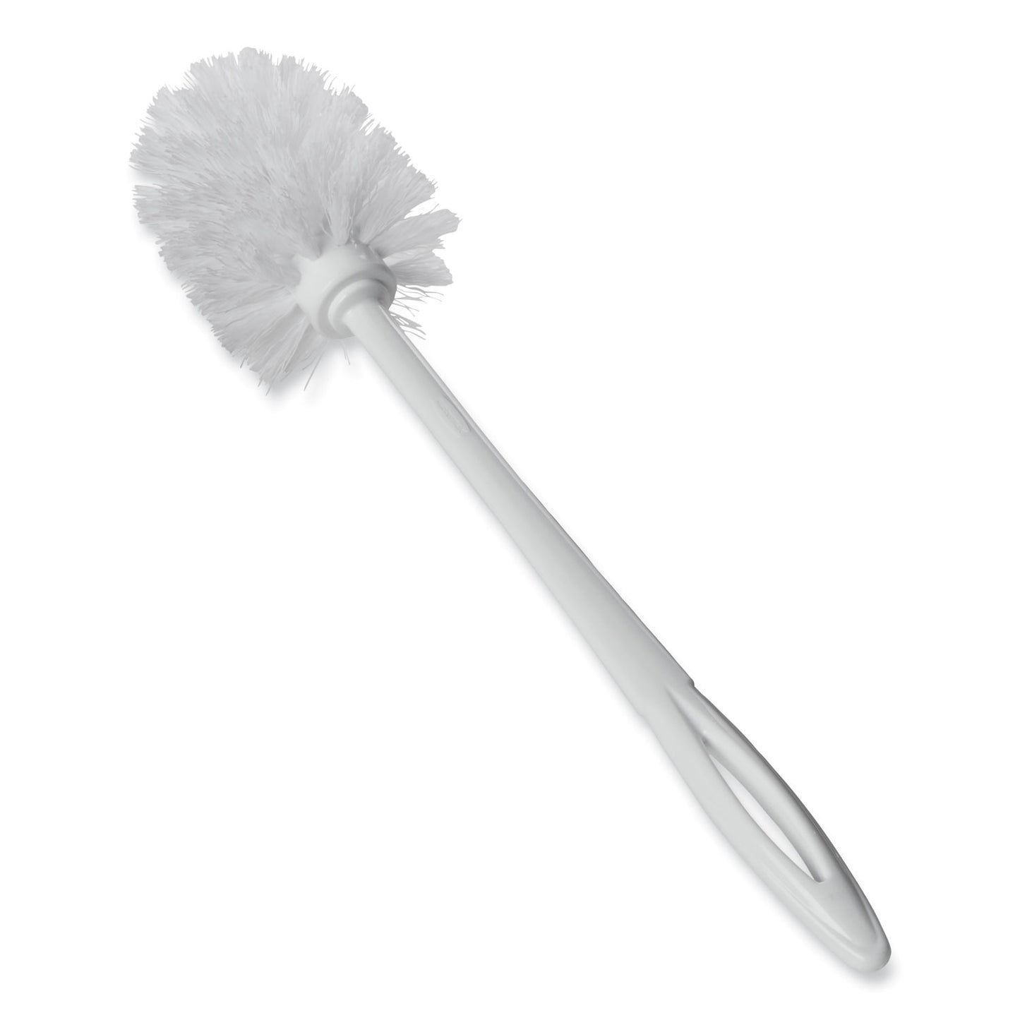 Rubbermaid Commercial Toilet Bowl Brush, 10" Handle, White (631000WE)