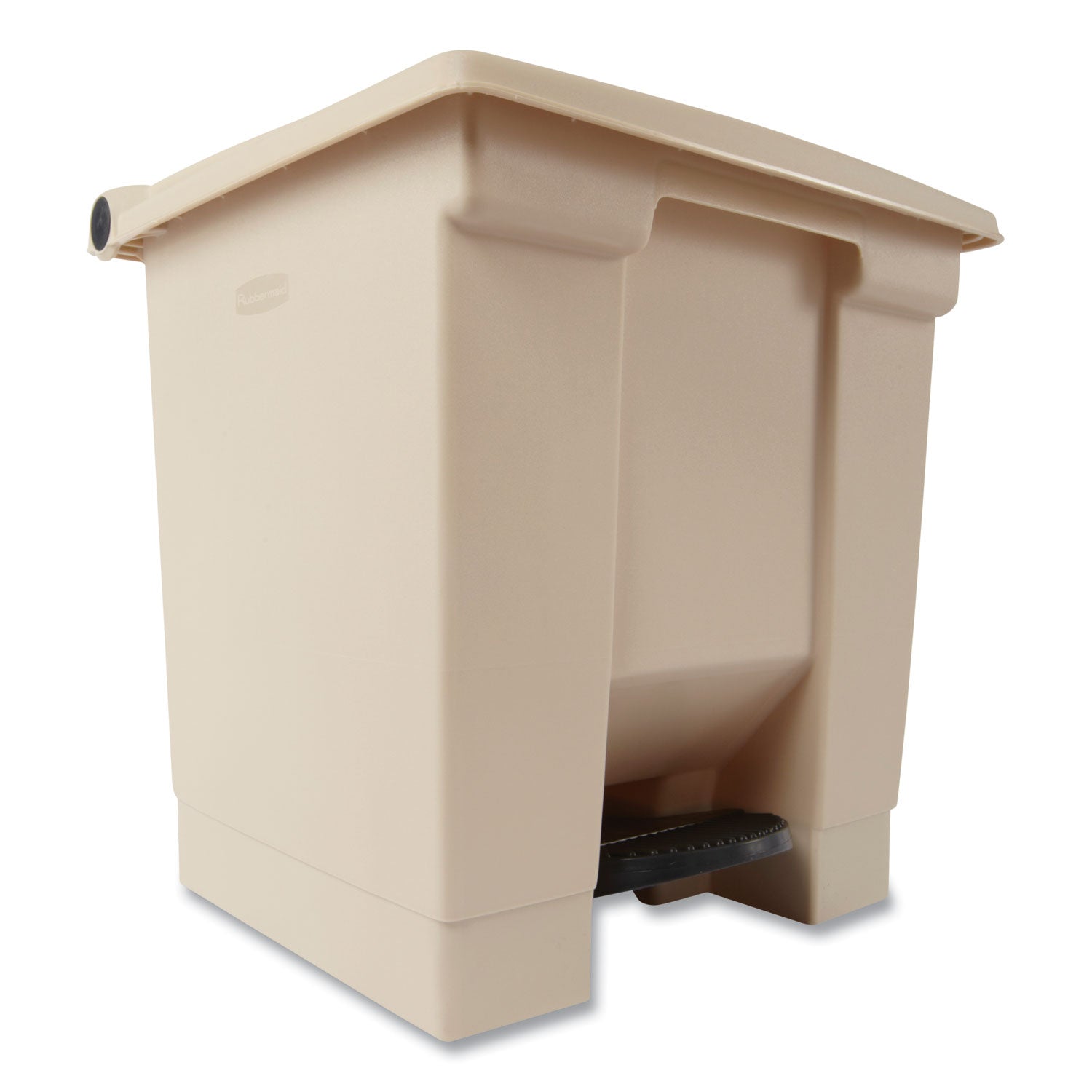 Rubbermaid Commercial Indoor Utility Step-On Waste Container, 8 gal, Plastic, Beige (6143BEI)