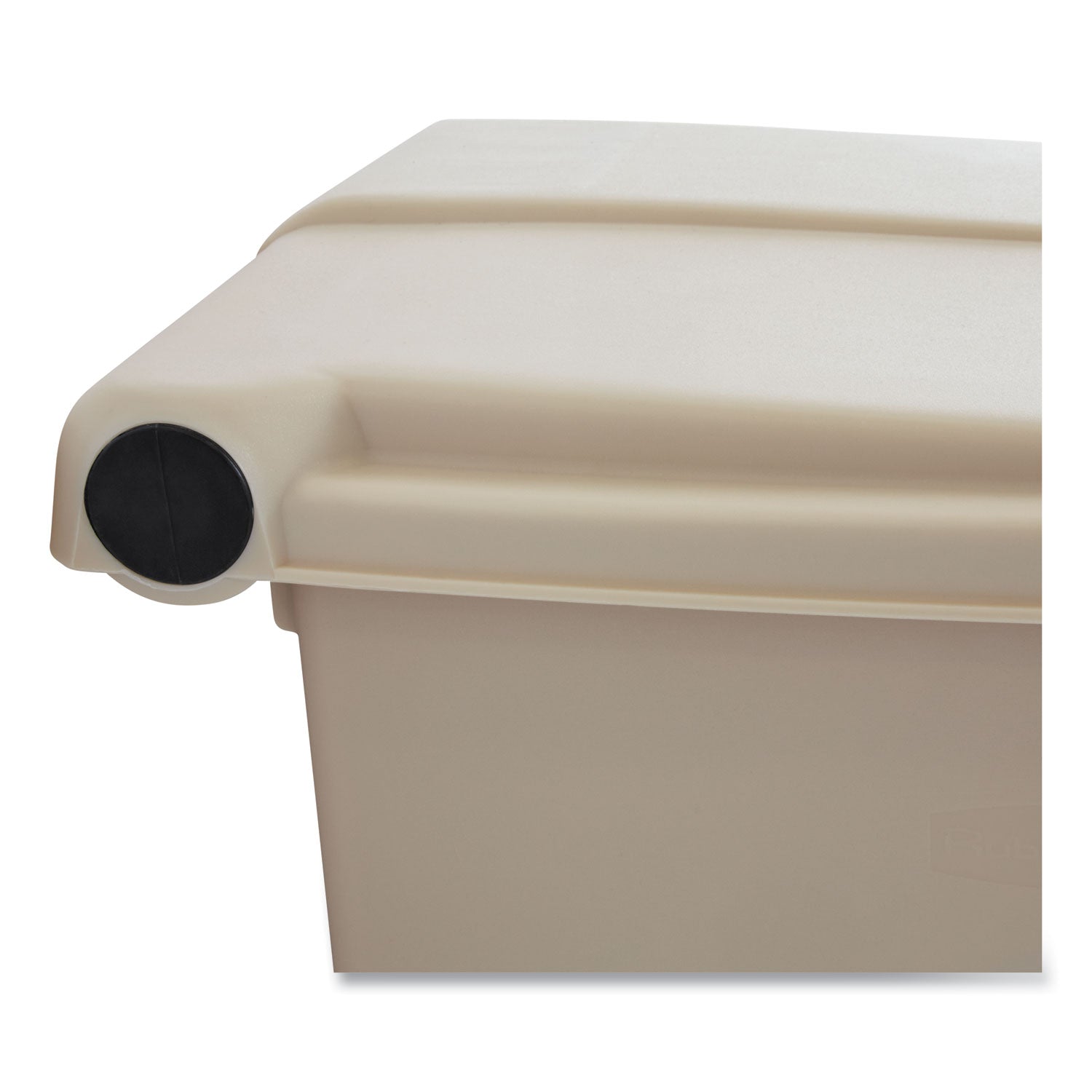 Rubbermaid Commercial Indoor Utility Step-On Waste Container, 12 gal, Plastic, Beige (6144BEI)