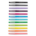 Paper Mate Point Guard Flair Felt Tip Porous Point Pen, Stick, Medium 0.7 mm, Assorted Tropical Vacation Ink and Barrel Colors, Dozen (1928605)