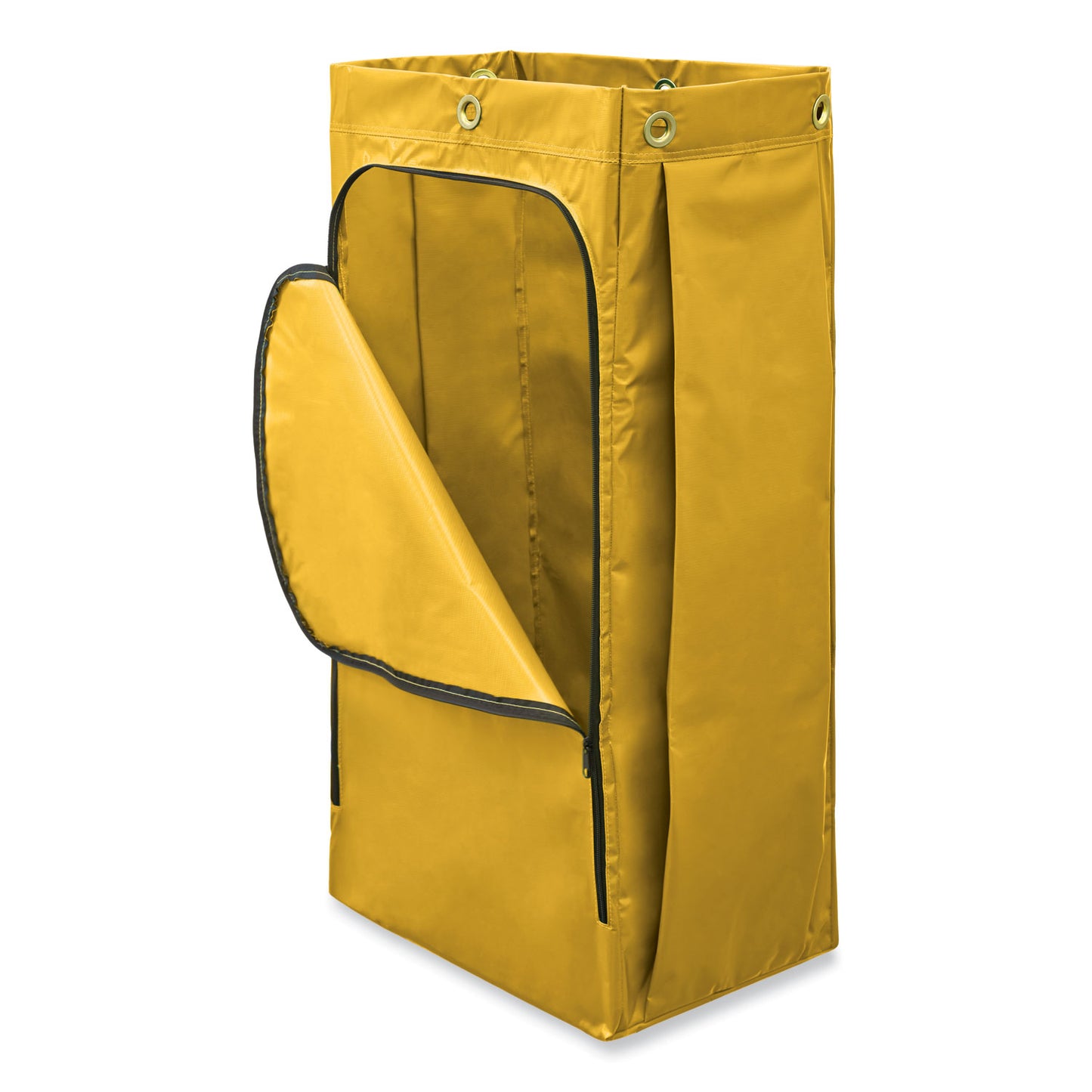 Vinyl Cleaning Cart Bag for Rubbermaid Commercial 9T76, 9T77 and 9T78, 34 gal, 17.5" x 10.5" x 33", Yellow (1966881)