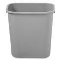 Rubbermaid Commercial Deskside Plastic Wastebasket, 7 gal, Plastic, Gray (295600GY)