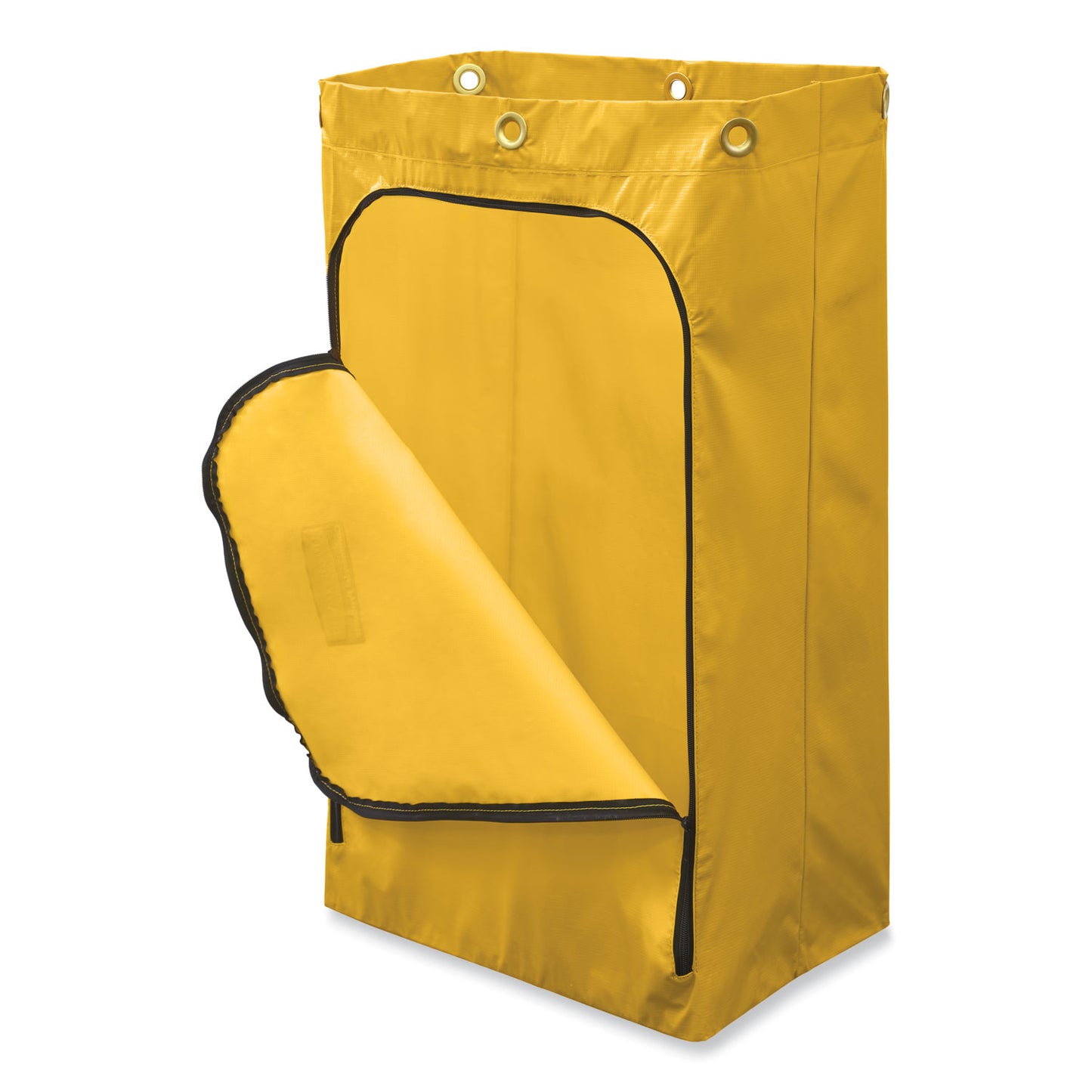 Zippered Vinyl Cleaning Cart Bag for Rubbermaid Commercial 6173-88, 24 gal, 17.25" x 10.5" x 30.5", Yellow (1966719)