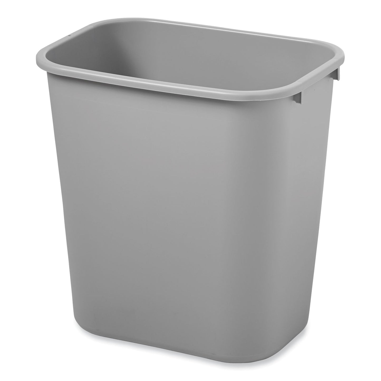 Rubbermaid Commercial Deskside Plastic Wastebasket, 7 gal, Plastic, Gray (295600GY)