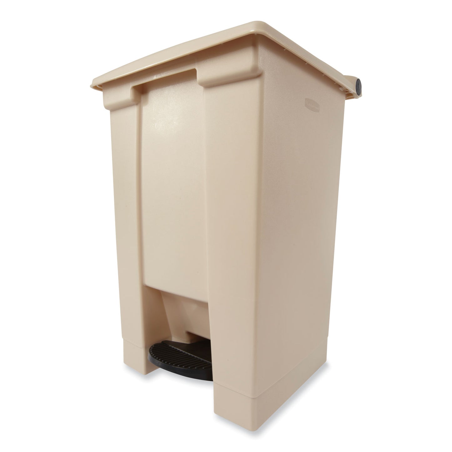 Rubbermaid Commercial Indoor Utility Step-On Waste Container, 12 gal, Plastic, Beige (6144BEI)