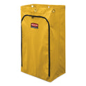 Zippered Vinyl Cleaning Cart Bag for Rubbermaid Commercial 6173-88, 24 gal, 17.25" x 10.5" x 30.5", Yellow (1966719)