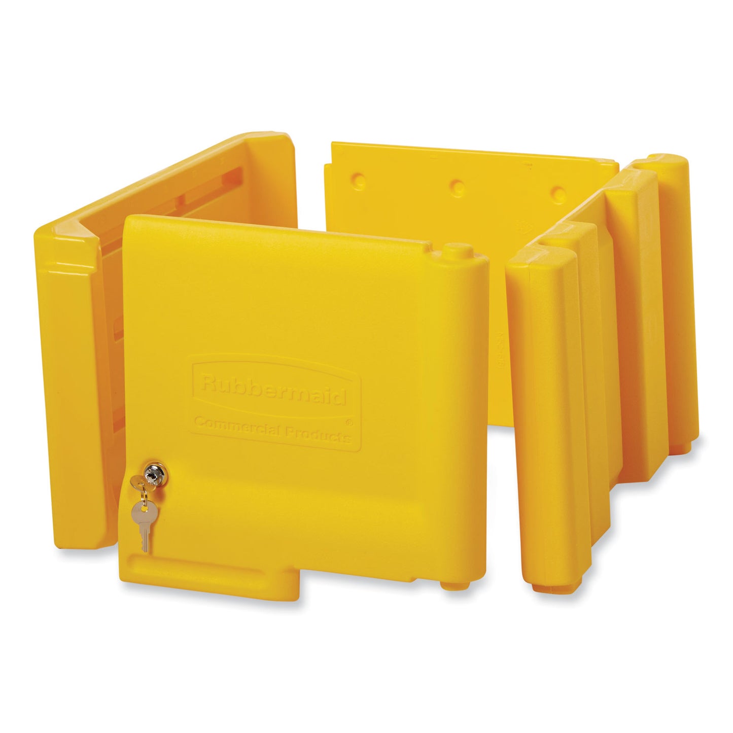 Locking Cabinet, For Rubbermaid Commercial Cleaning Carts, Yellow (6181YEL)