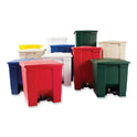 Rubbermaid Commercial Indoor Utility Step-On Waste Container, 8 gal, Plastic, Red (6143RED)