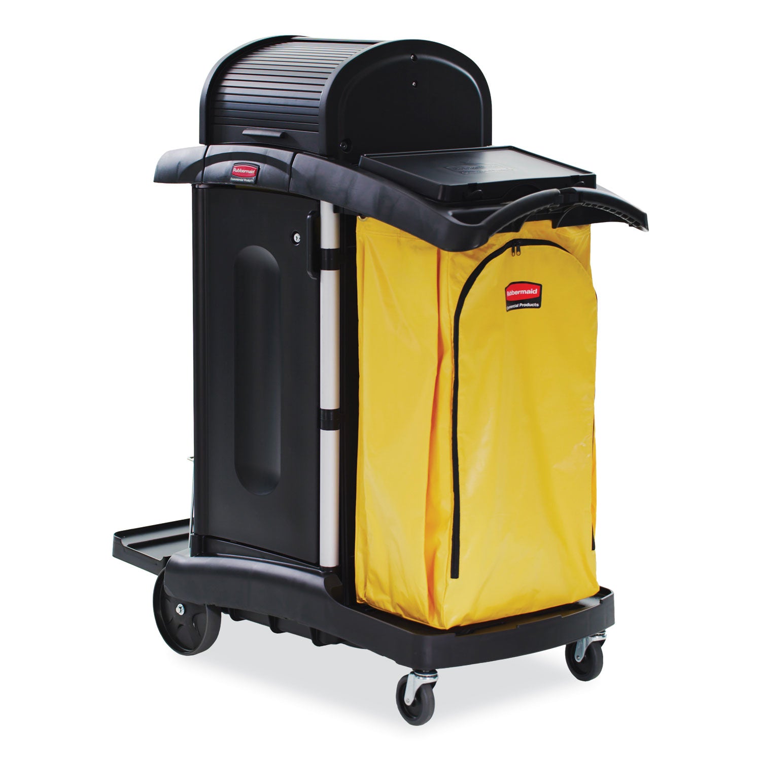 Vinyl Cleaning Cart Bag for Rubbermaid Commercial 9T76, 9T77 and 9T78, 34 gal, 17.5" x 10.5" x 33", Yellow (1966881)