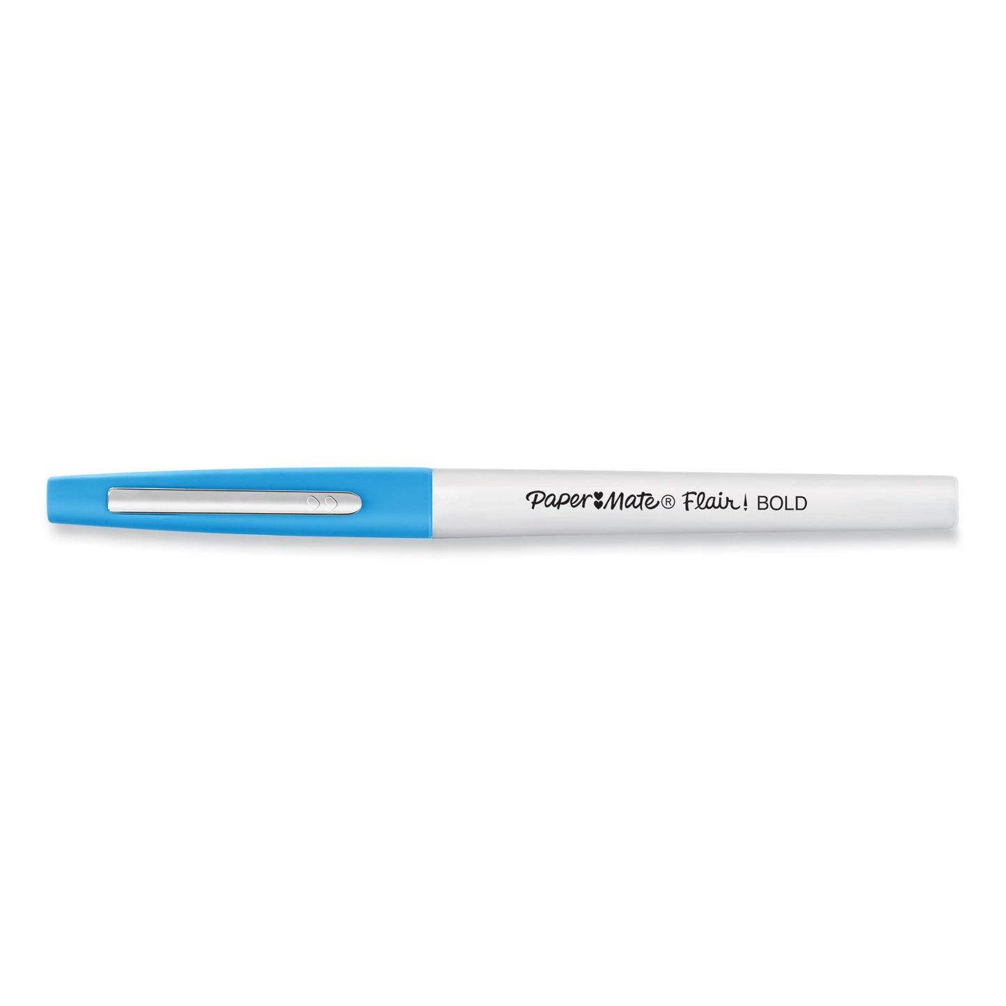 Paper Mate Flair Felt Tip Porous Point Pen, Stick, Bold 1.2 mm, Assorted Ink Colors, White Pearl Barrel, 16/Pack (2125413)