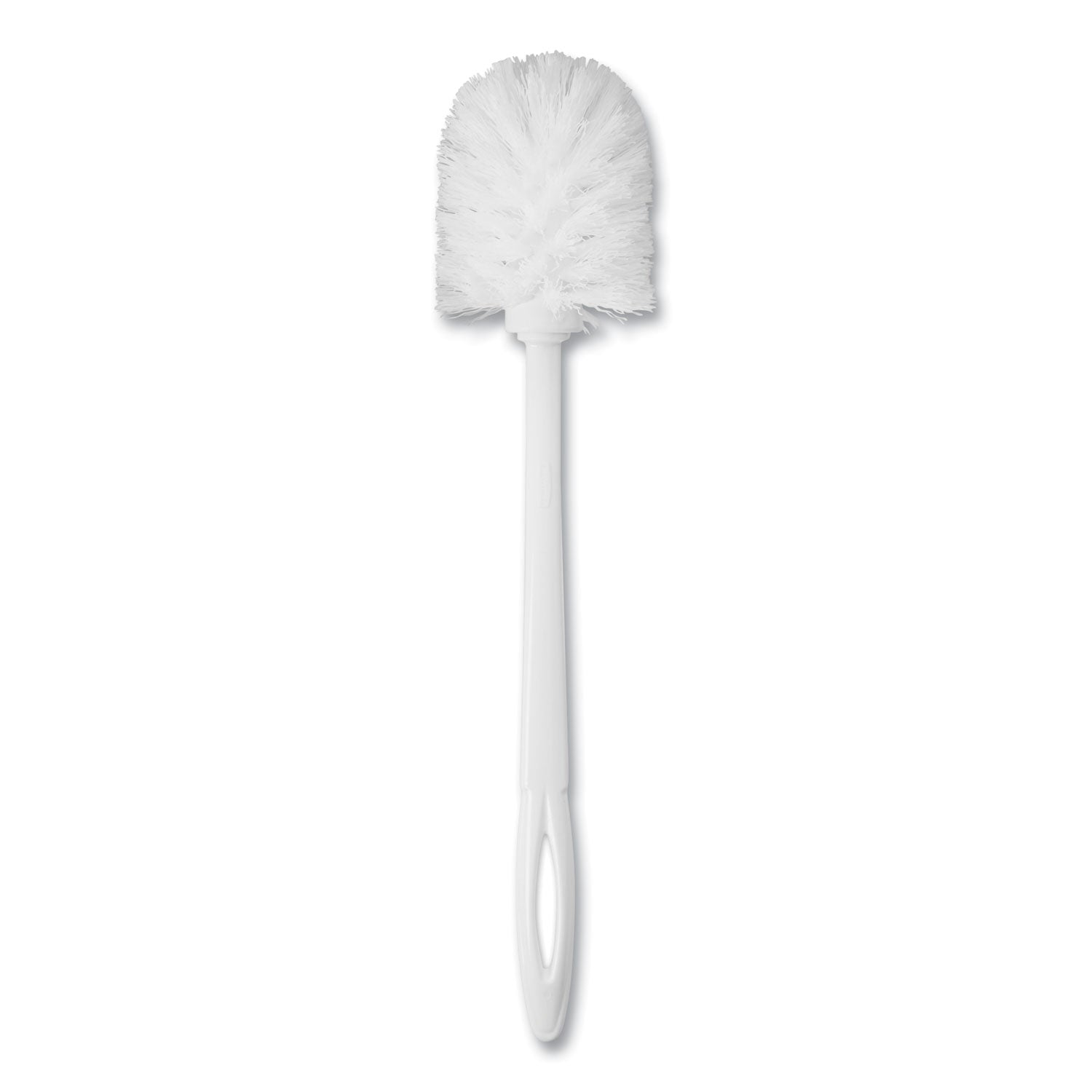 Rubbermaid Commercial Toilet Bowl Brush, 10" Handle, White (631000WE)