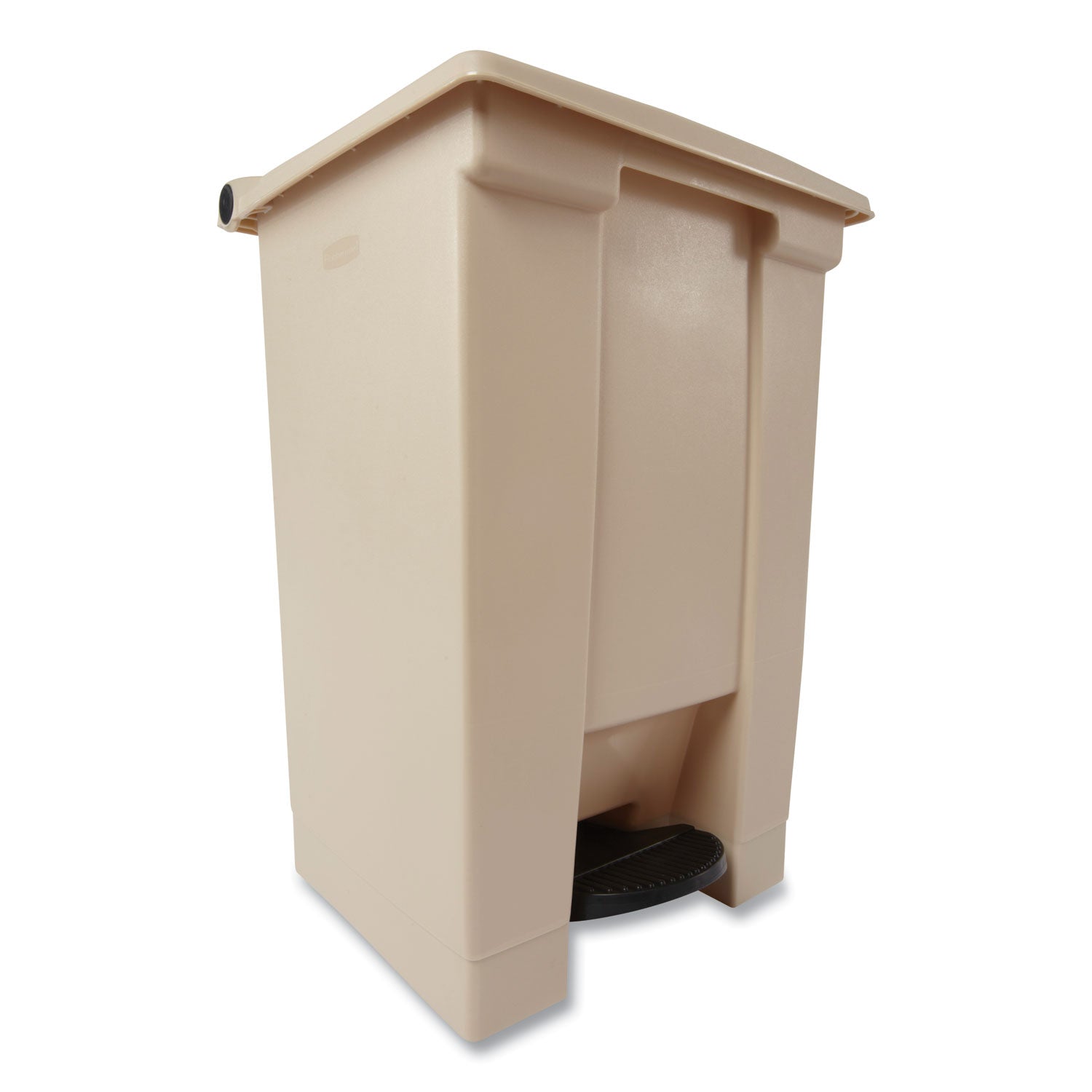 Rubbermaid Commercial Indoor Utility Step-On Waste Container, 12 gal, Plastic, Beige (6144BEI)