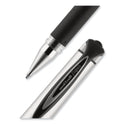 uni-ball 207 Impact Gel Pen, Stick, Bold 1 mm, Black Ink, Silver/Black Barrel (65800)
