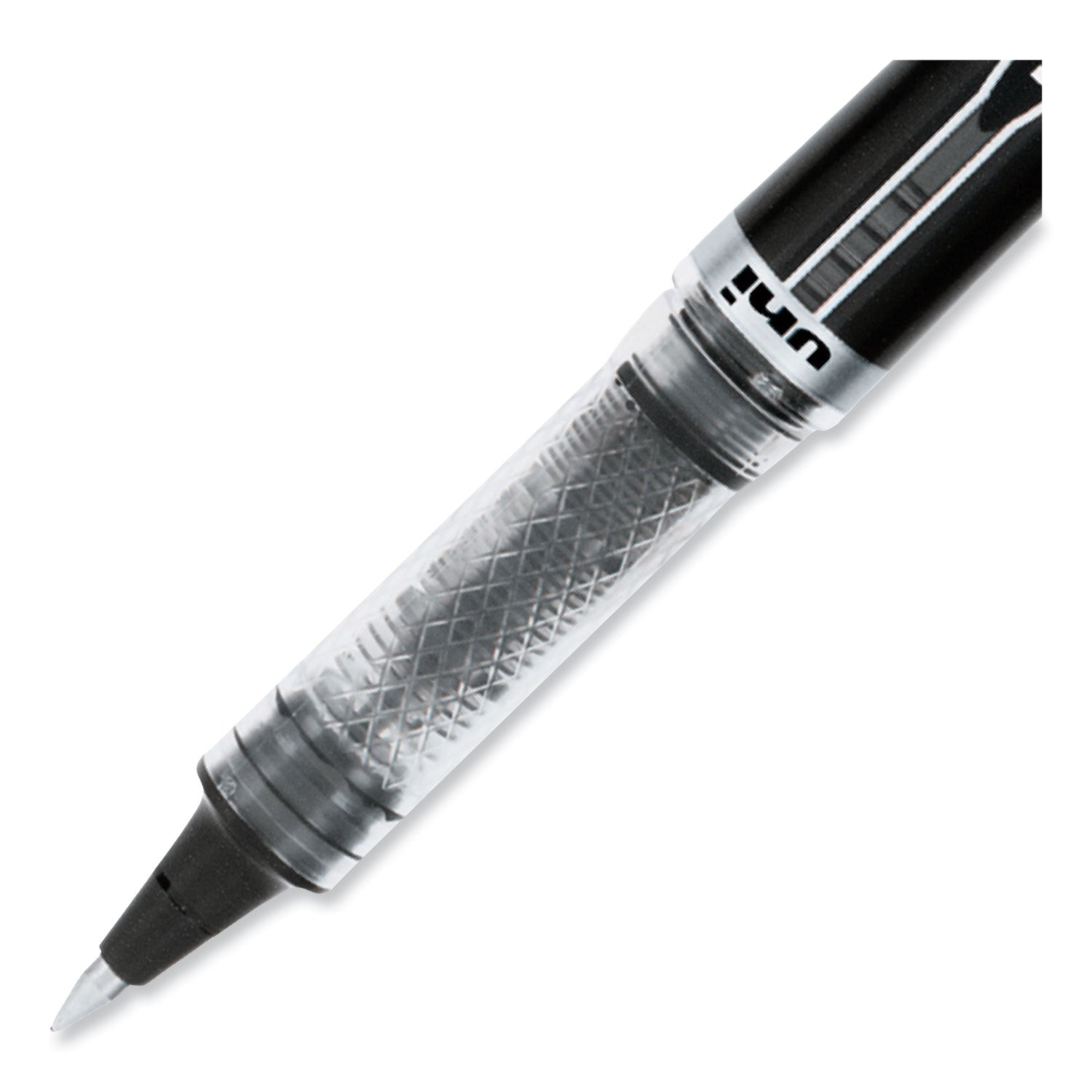 uni-ball VISION ELITE Hybrid Gel Pen, Stick, Extra-Fine 0.5 mm, Black Ink, Black/Clear Barrel (69000)