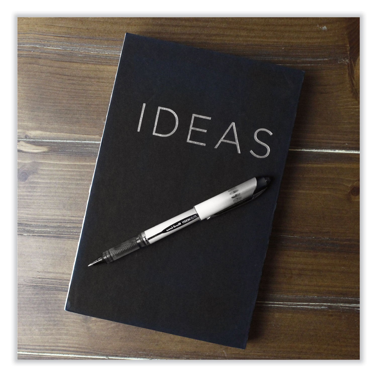 uni-ball VISION ELITE Hybrid Gel Pen, Stick, Extra-Fine 0.5 mm, Black Ink, Black/Clear Barrel (69000)