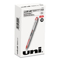 uni-ball VISION ELITE Hybrid Gel Pen, Stick, Bold 0.8 mm, Red Ink, White/Red/Clear Barrel (69023)