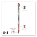 uni-ball VISION ELITE Hybrid Gel Pen, Stick, Bold 0.8 mm, Red Ink, White/Red/Clear Barrel (69023)