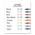 uni-ball VISION ELITE Hybrid Gel Pen, Stick, Bold 0.8 mm, Blue Ink, White/Blue/Clear Barrel (69024)